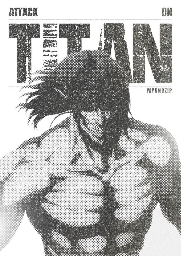 Pin by Airy on Diseños camisetas anime in 2025 | Anime wall prints !!, Graphic poster, Attack on ...