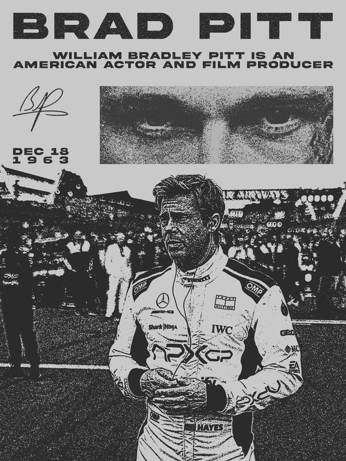 Brad Pitt Poster Design