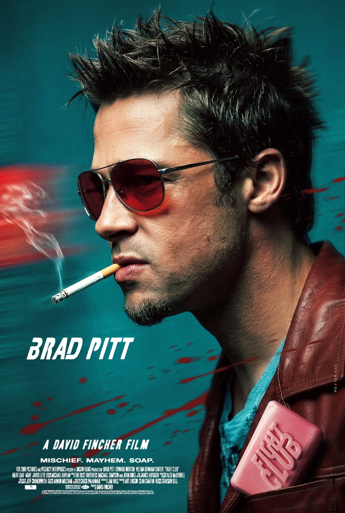 Fight Club Tyler Cigar Aura Poster