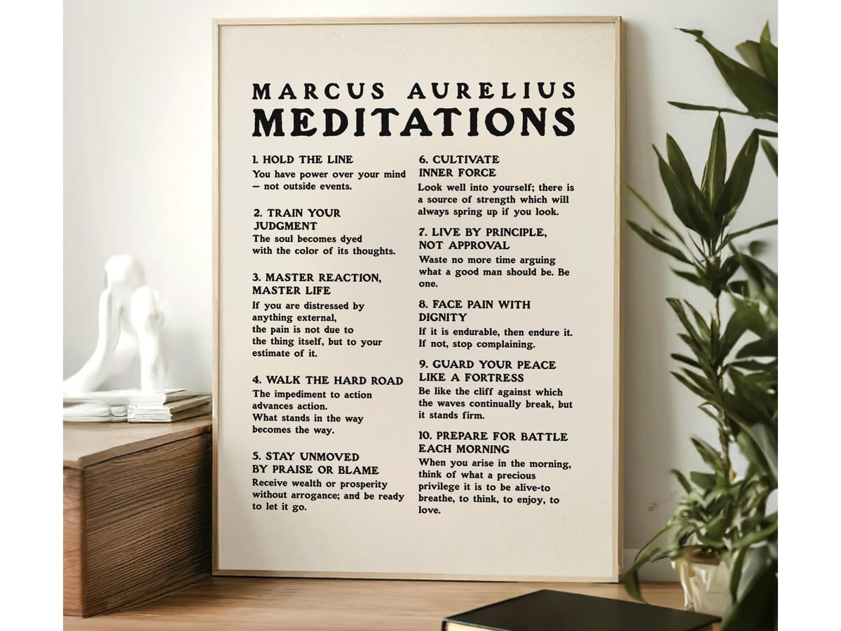 Marcus Aurelius Meditations Print, Stoic Home Decor (Digital Download)