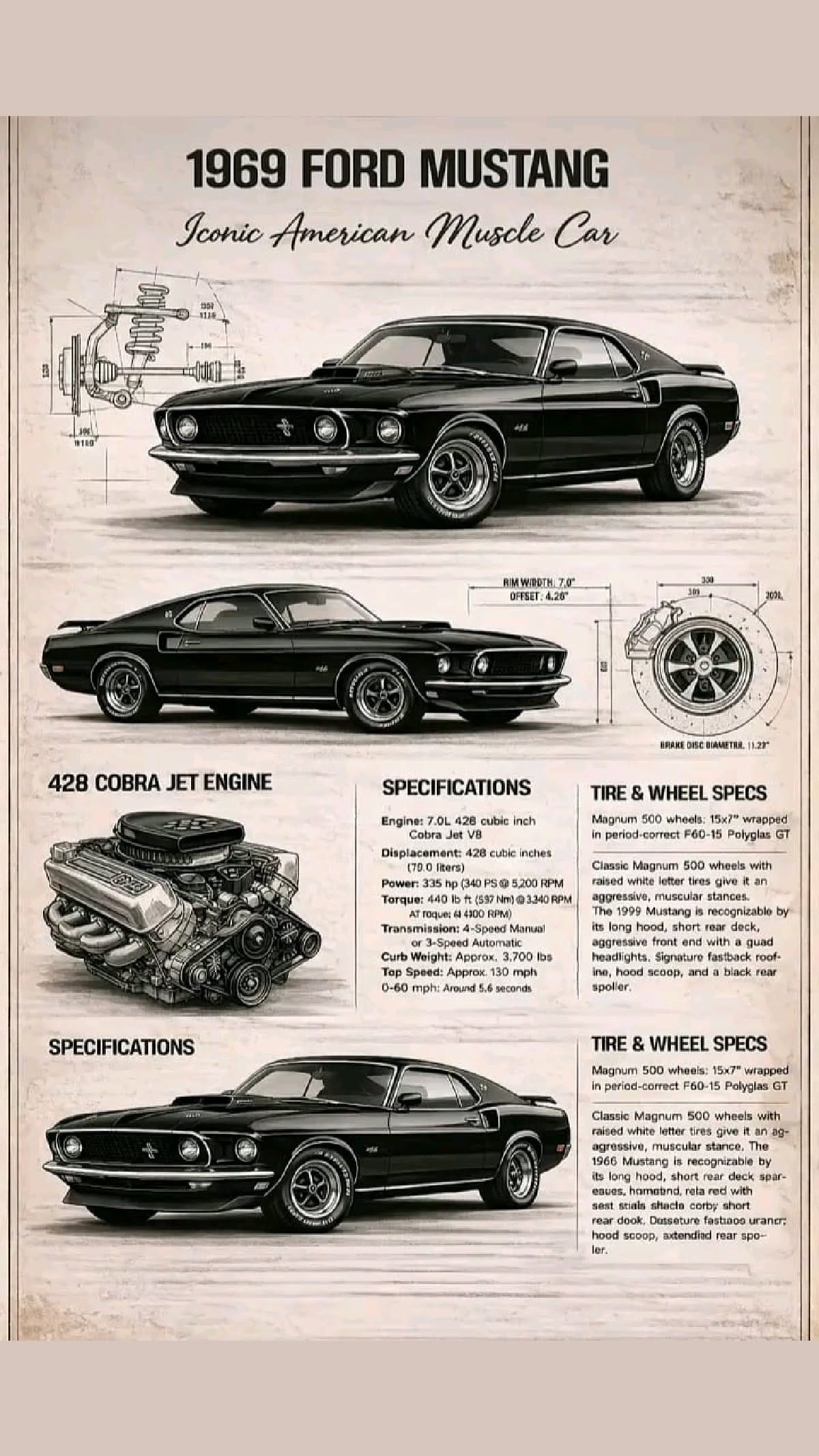 1969 Mustang poster