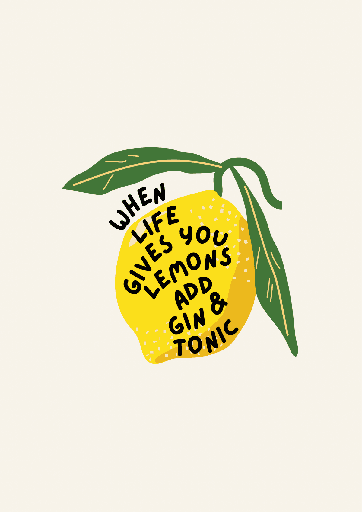 Keep your gin up poster