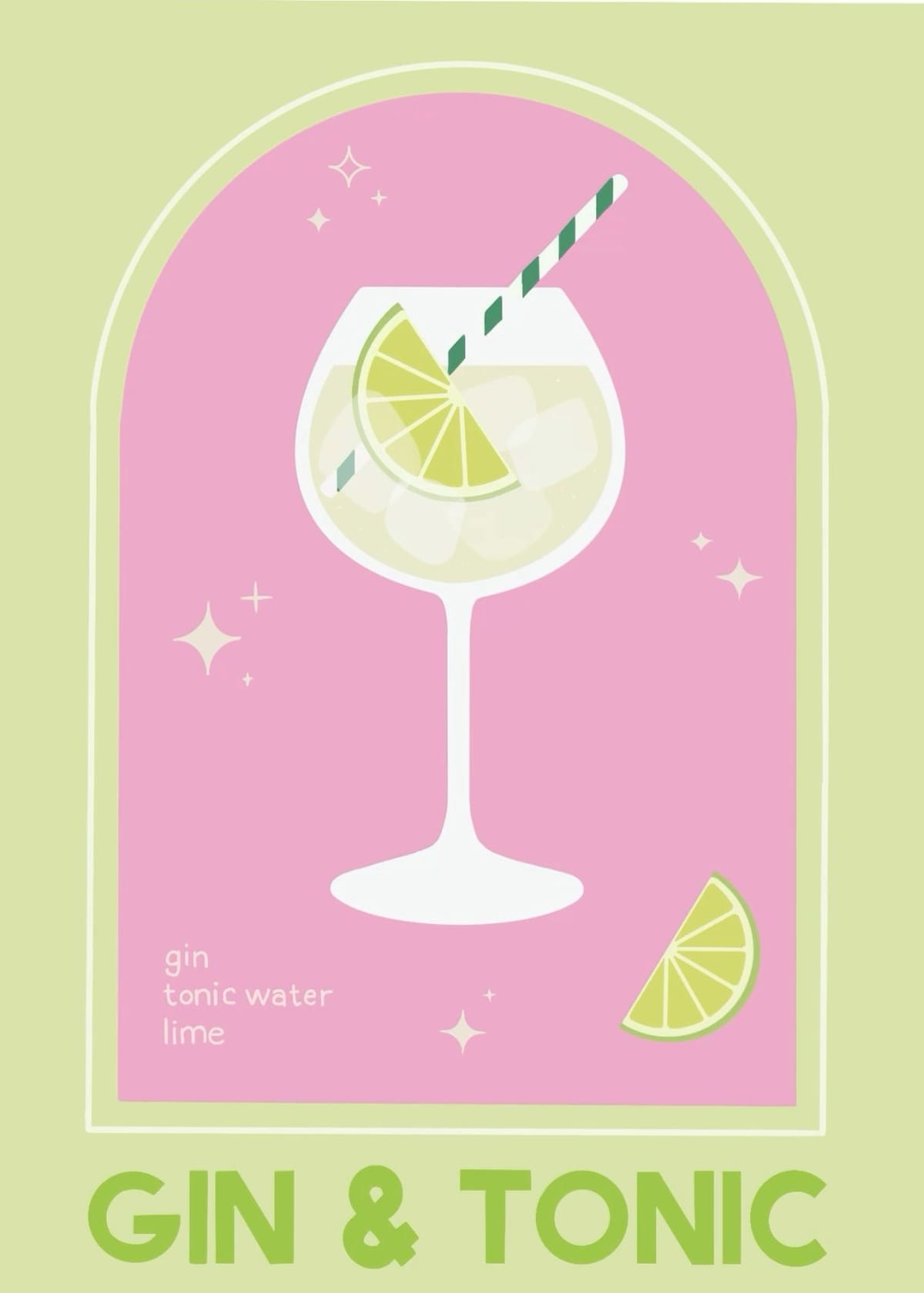Keep your gin up poster