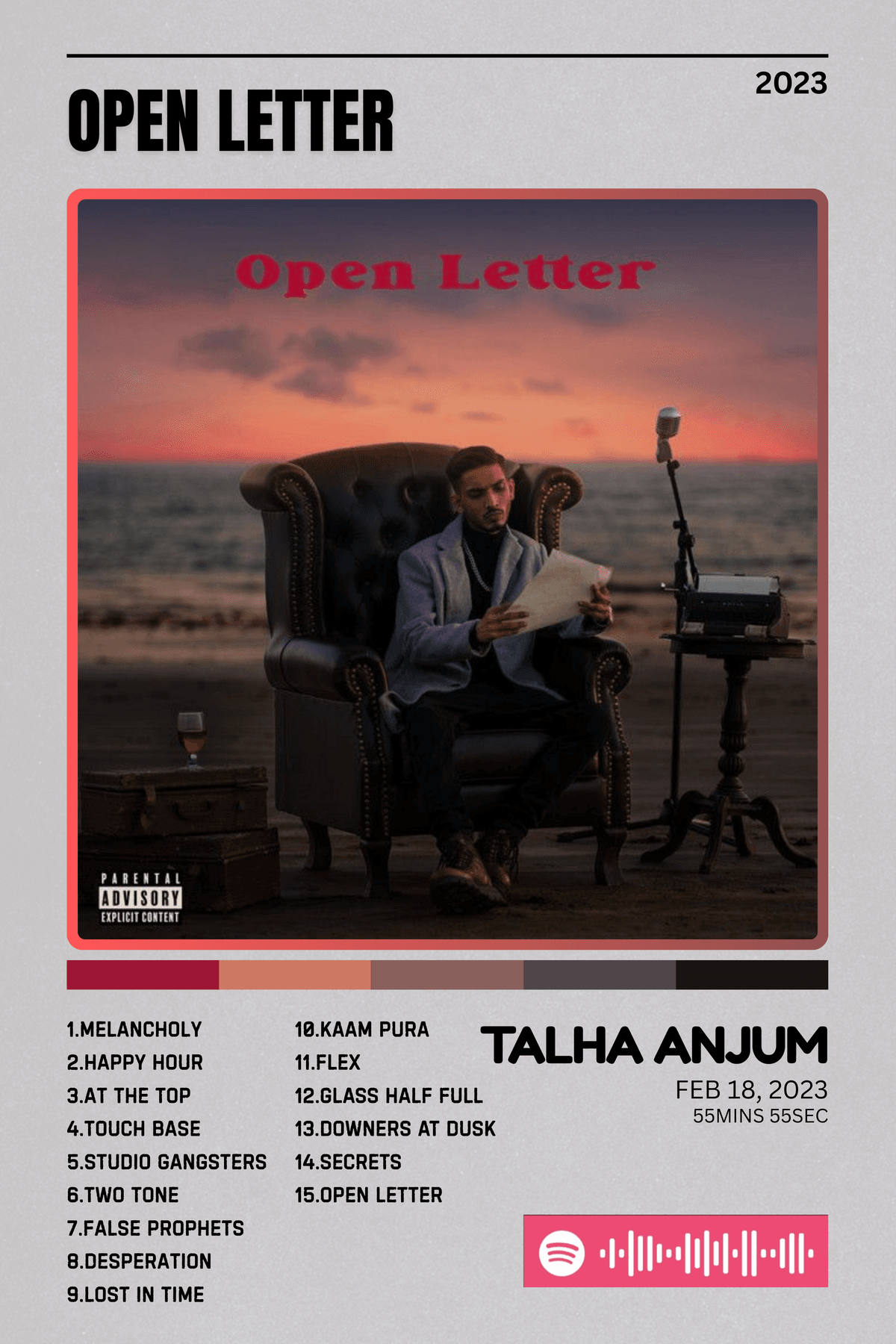 open letter | talha anjum | poster