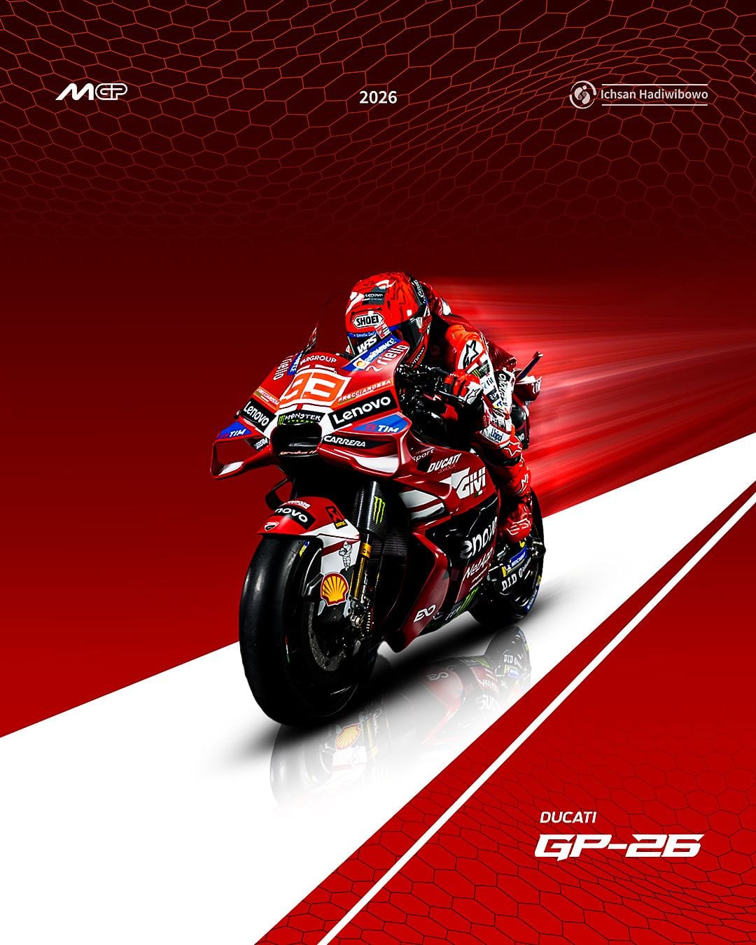 Ducati Desmo GP 26 Lenovo Team 2026 Poster