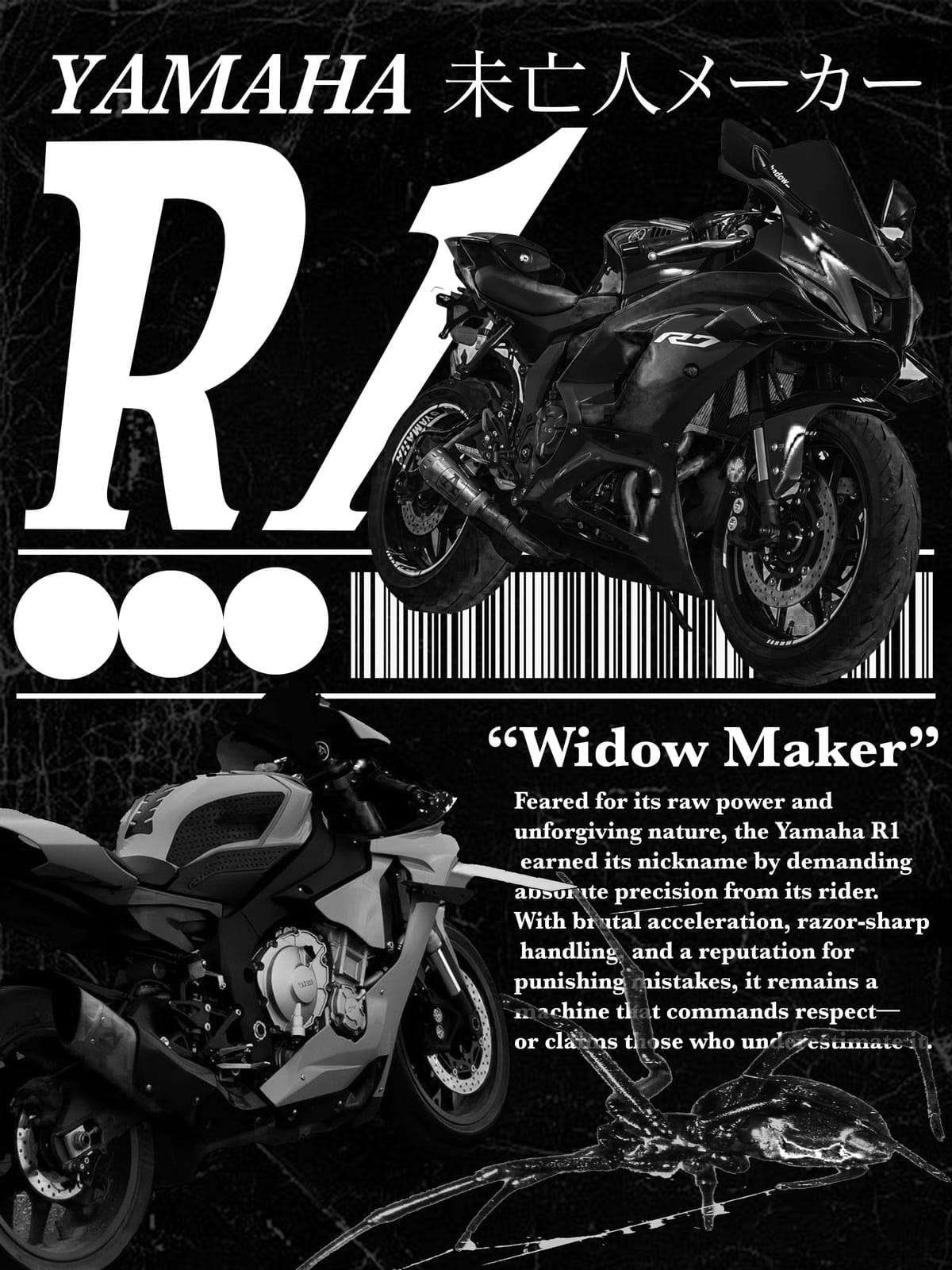 Yamaha R1 poster design