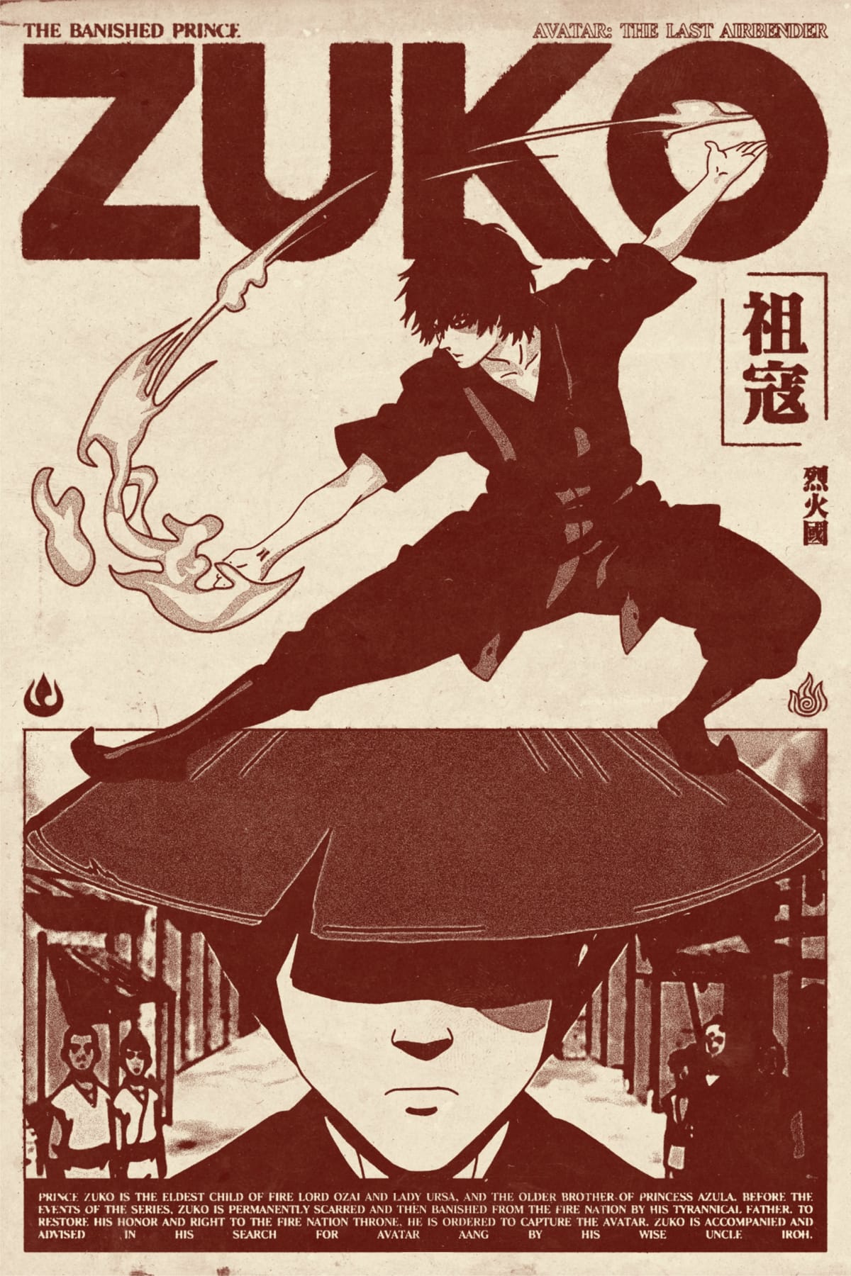 Prince Zuko - Avatar: The Last Airbender Poster
