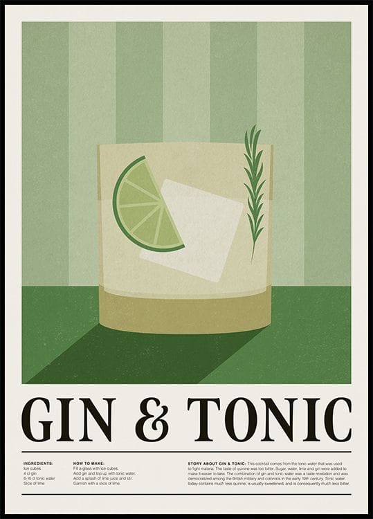 Affiche Gin et Tonic