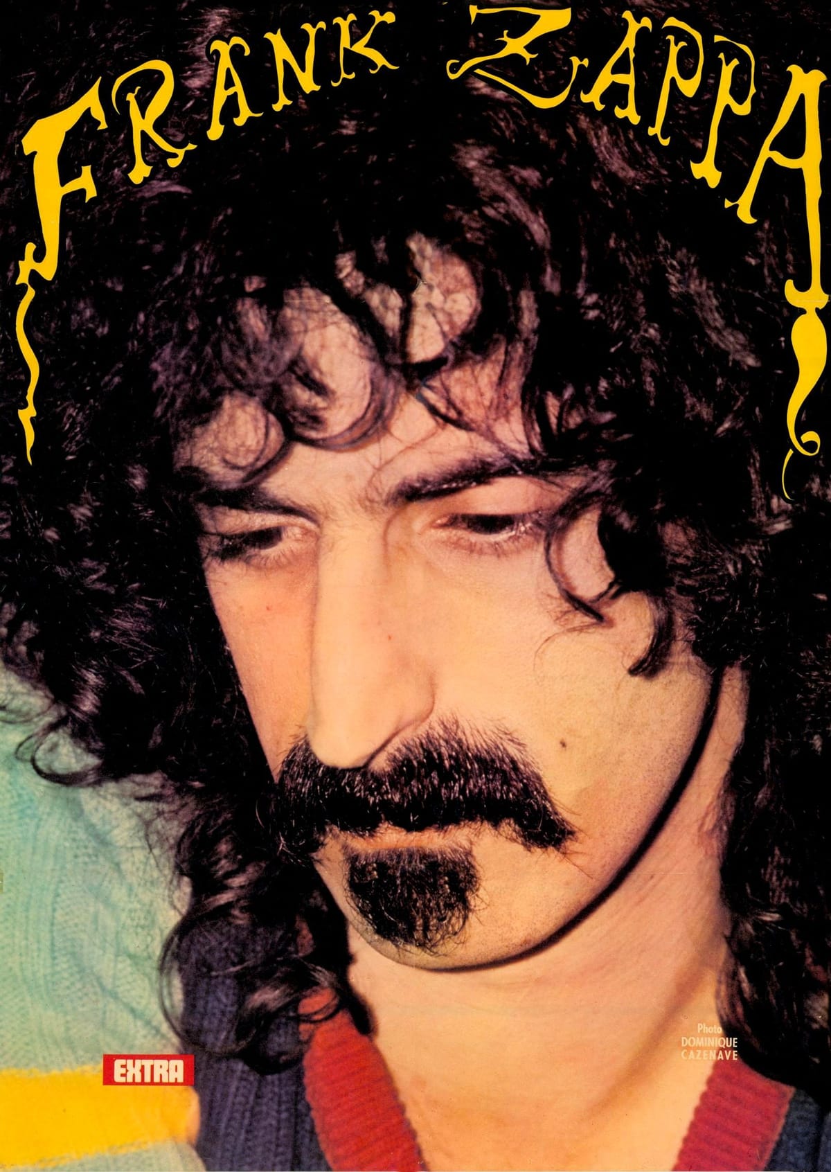 Frank Zappa. Extra magazine (France) poster. 1972