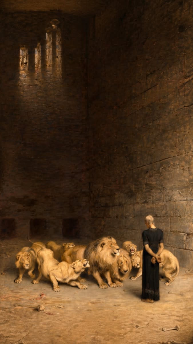 Daniel in Lions Den (Wallpaper)