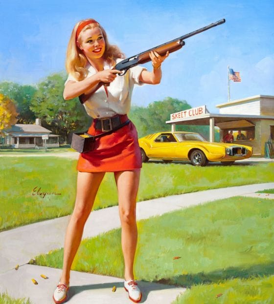 Pin up girl poster