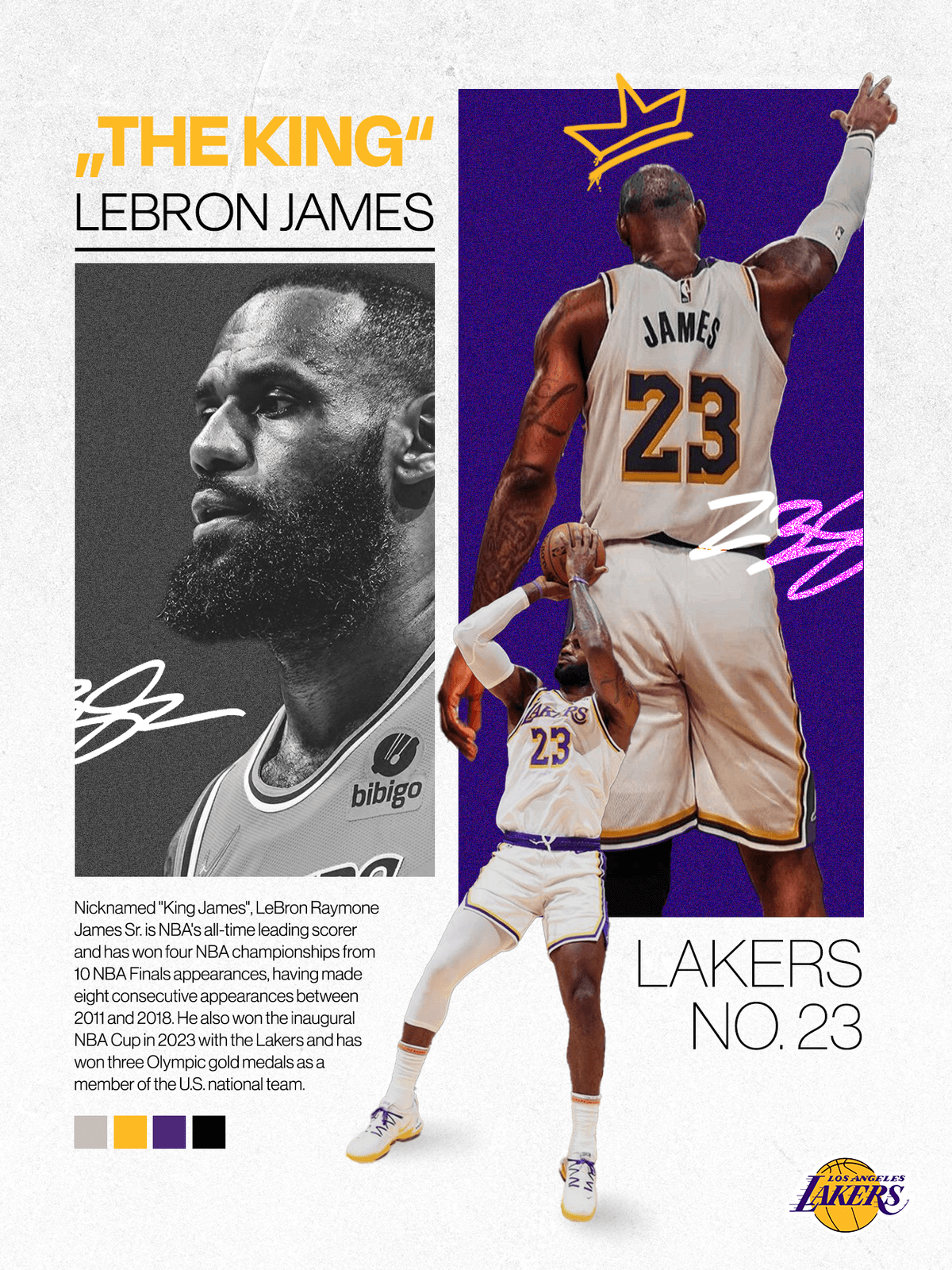 "The King" Lebron James Poster