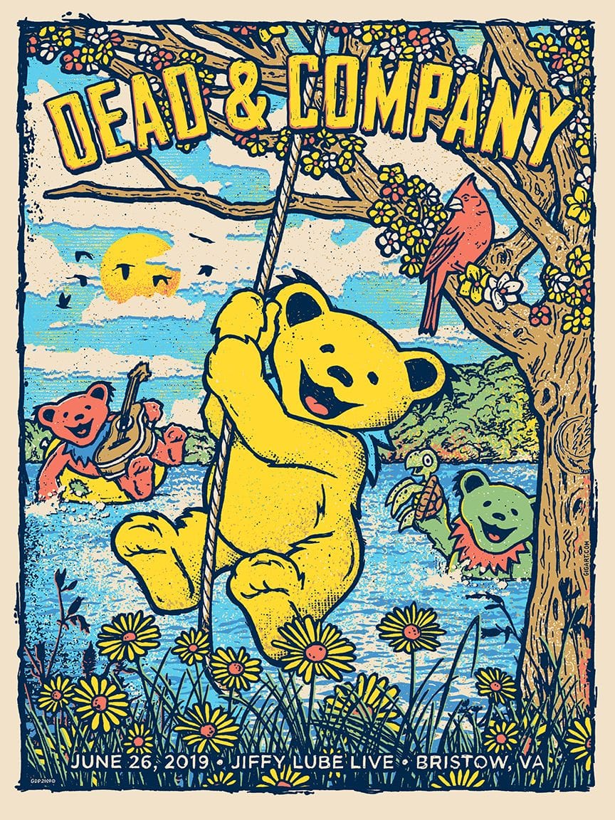 Dead & Company Bristow, VA 2019 Poster by GIGART