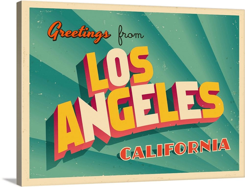 Vintage Touristic Greeting Card - Los Angeles, California