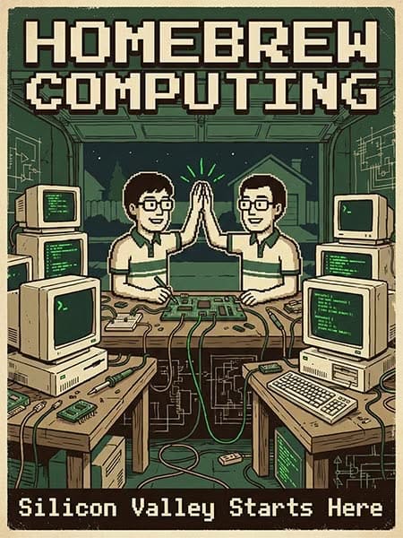 Retro 80s Homebrew Computing Poster | Silicon Valley Pixel Art