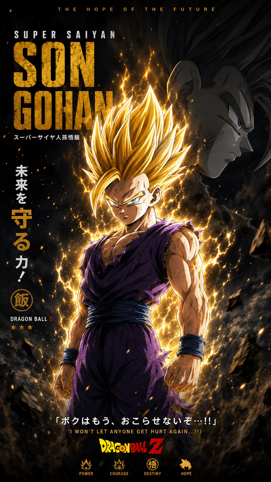 Premium Poster Super Saiyan Son Gohan