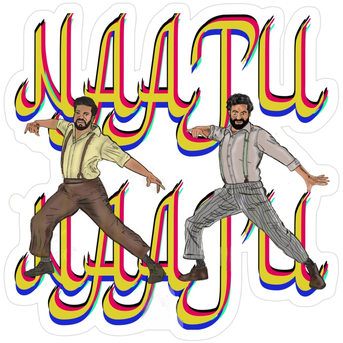 Nattu Nattu From Rrr Sticker