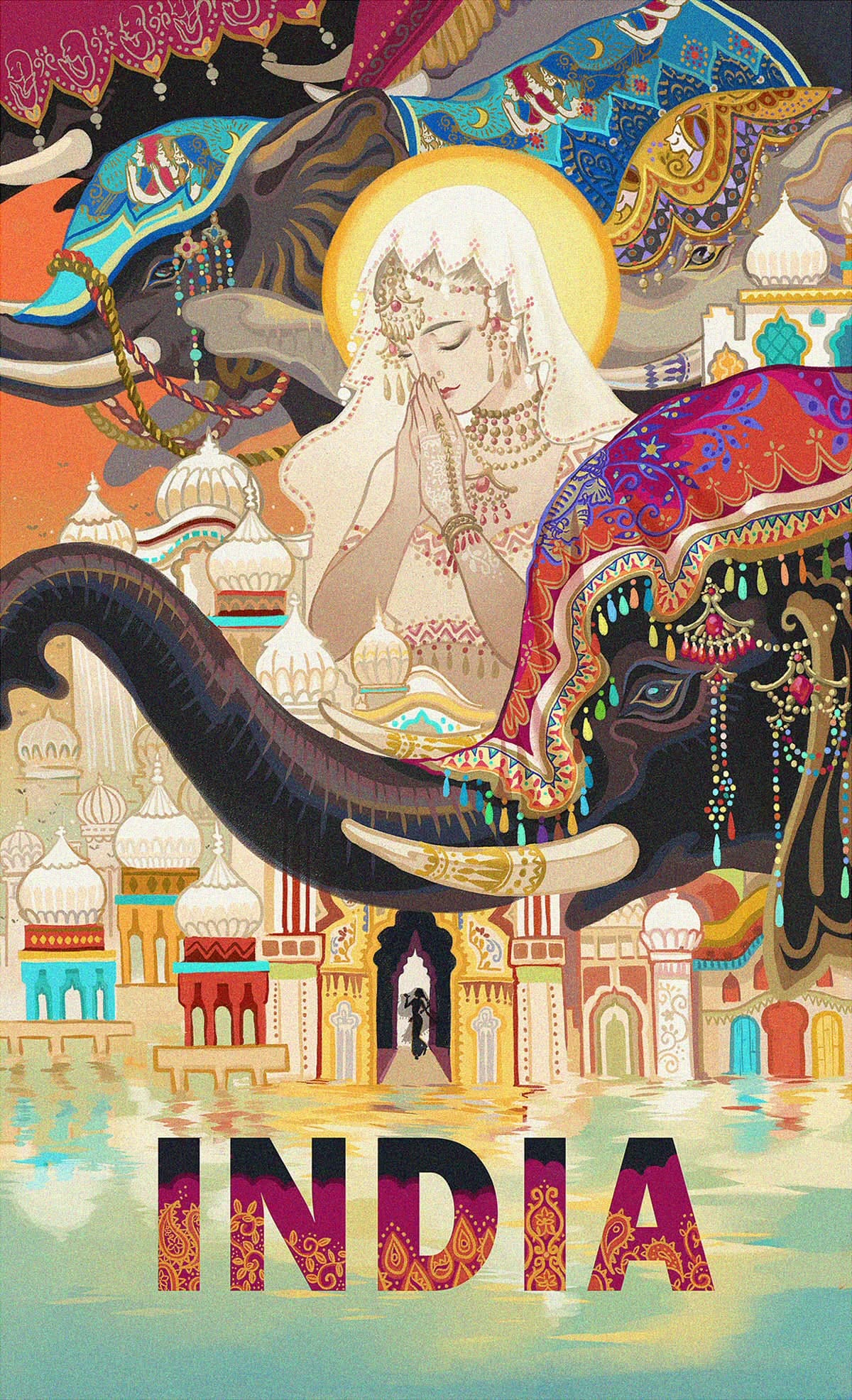 Travel poster - India - Kuri Huang