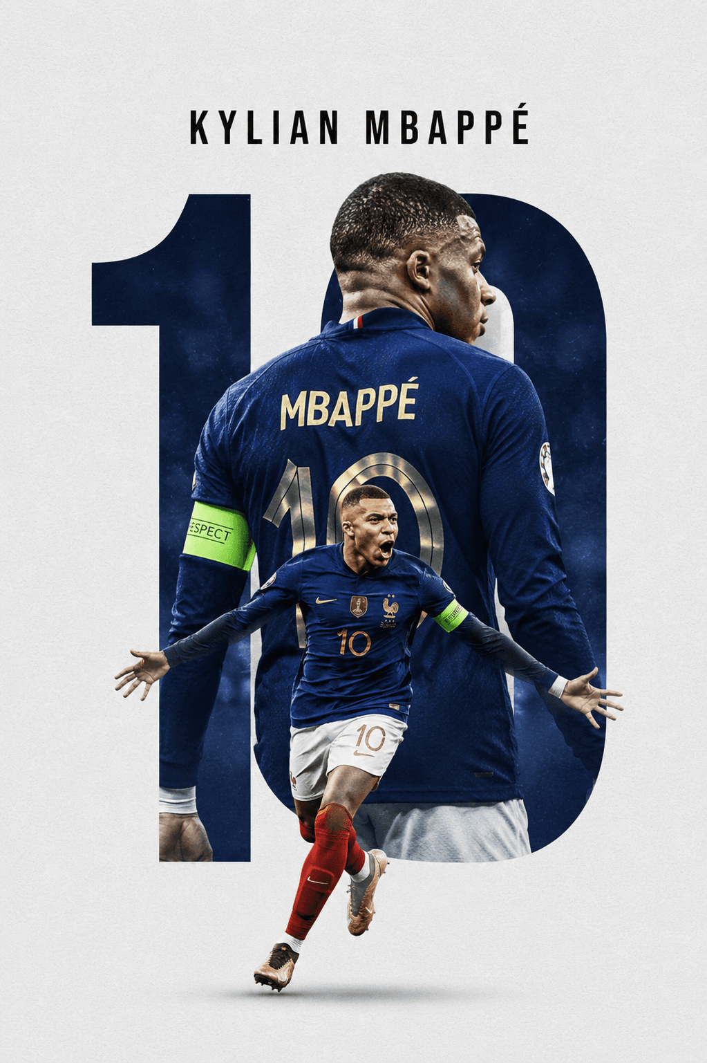 Kylian Mbappé Minimalist Football Poster ⚽ | FIFA World Cup 2026 Aesthetic | Ultra HD Sports Wallpap