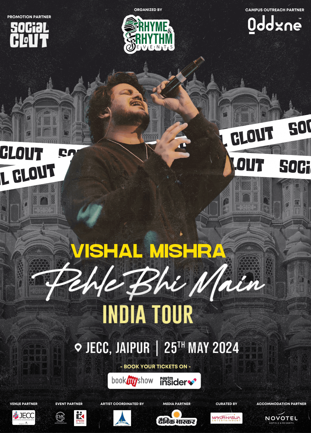 Vishal Mishra Live Concert Poster Design – India Tour Promotional Artwork