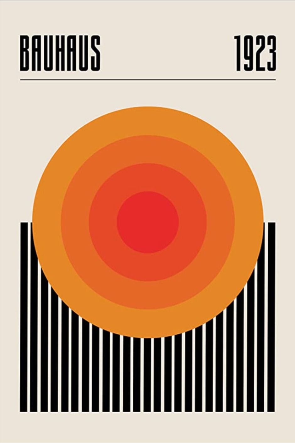 Bauhaus Poster Wall Art Print Abstract Minimalist Graphic Design Modern Vintage Cool Drawing Idea