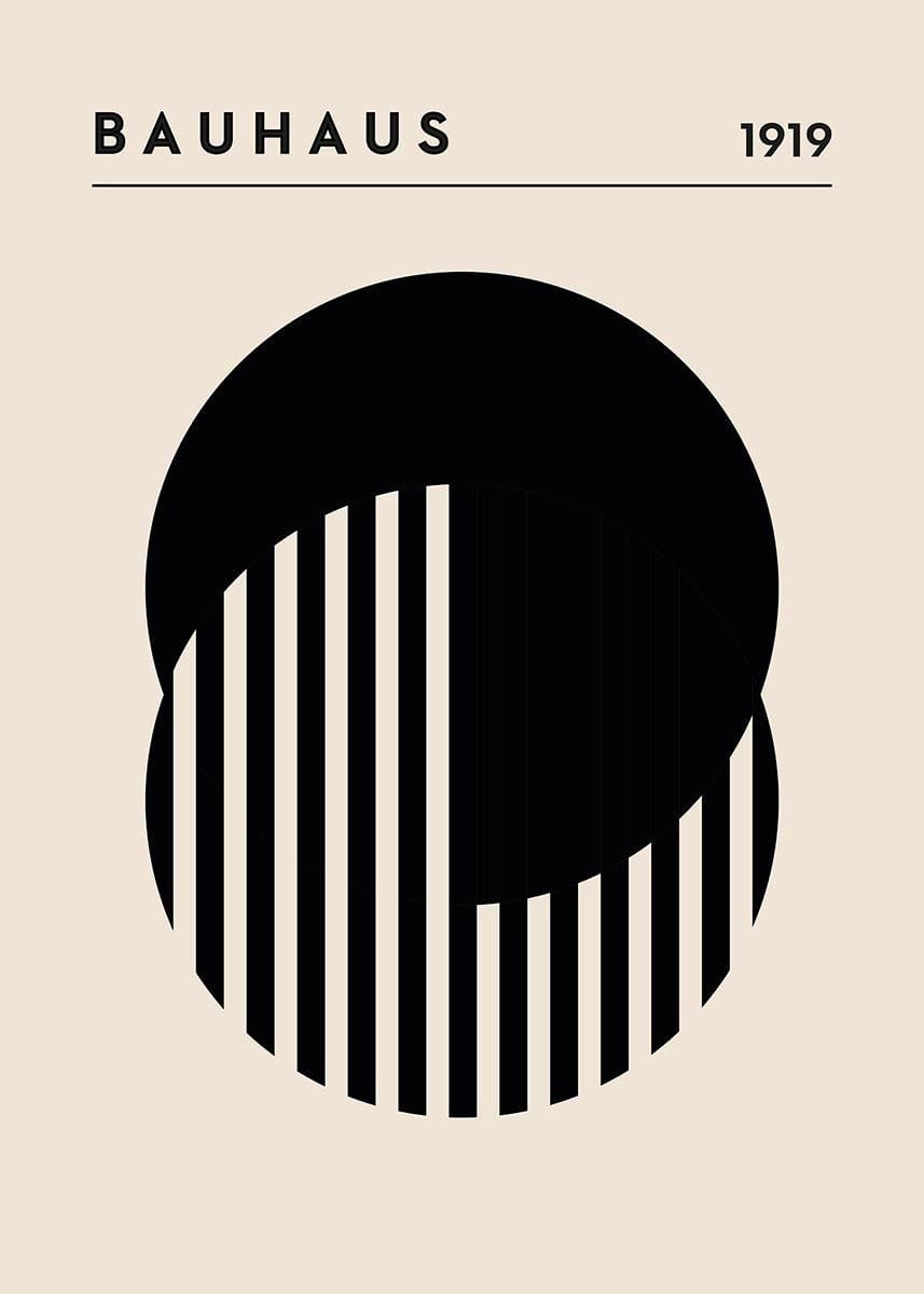 Bauhaus black and white poster N4 - 70x100 cm