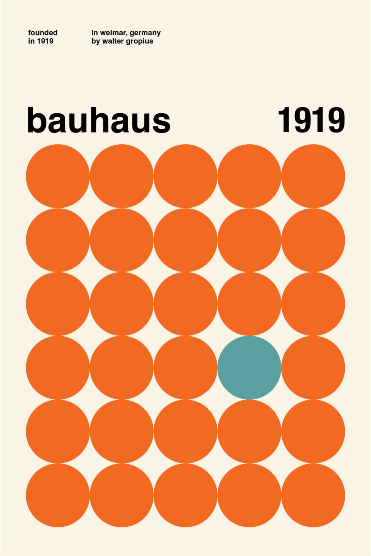 Mid-Century Art Print, Bauhaus Exhibition Poster, Printable Minimalist Wall Art, Geometric Art Print
