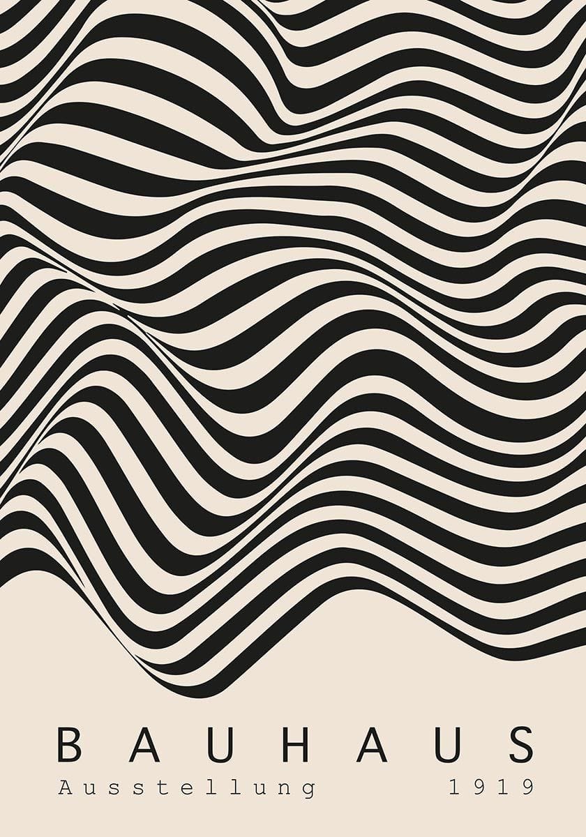 Bauhaus black and white poster N1