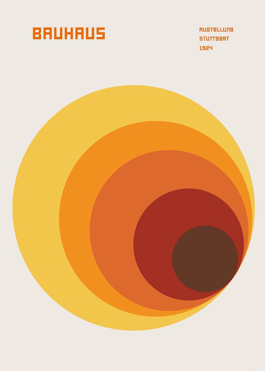Bauhaus circles poster - 18×24 in