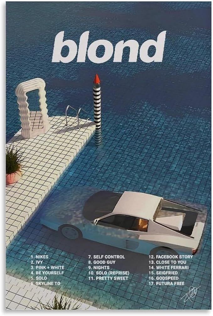 Frank Poster Ocean Music Album Blond Cover Poster