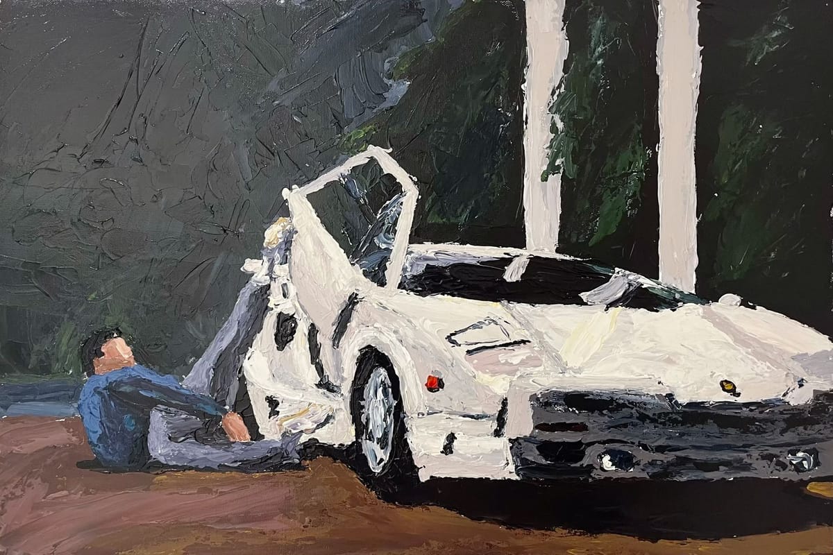I made a painting from the Wolf of Wall street