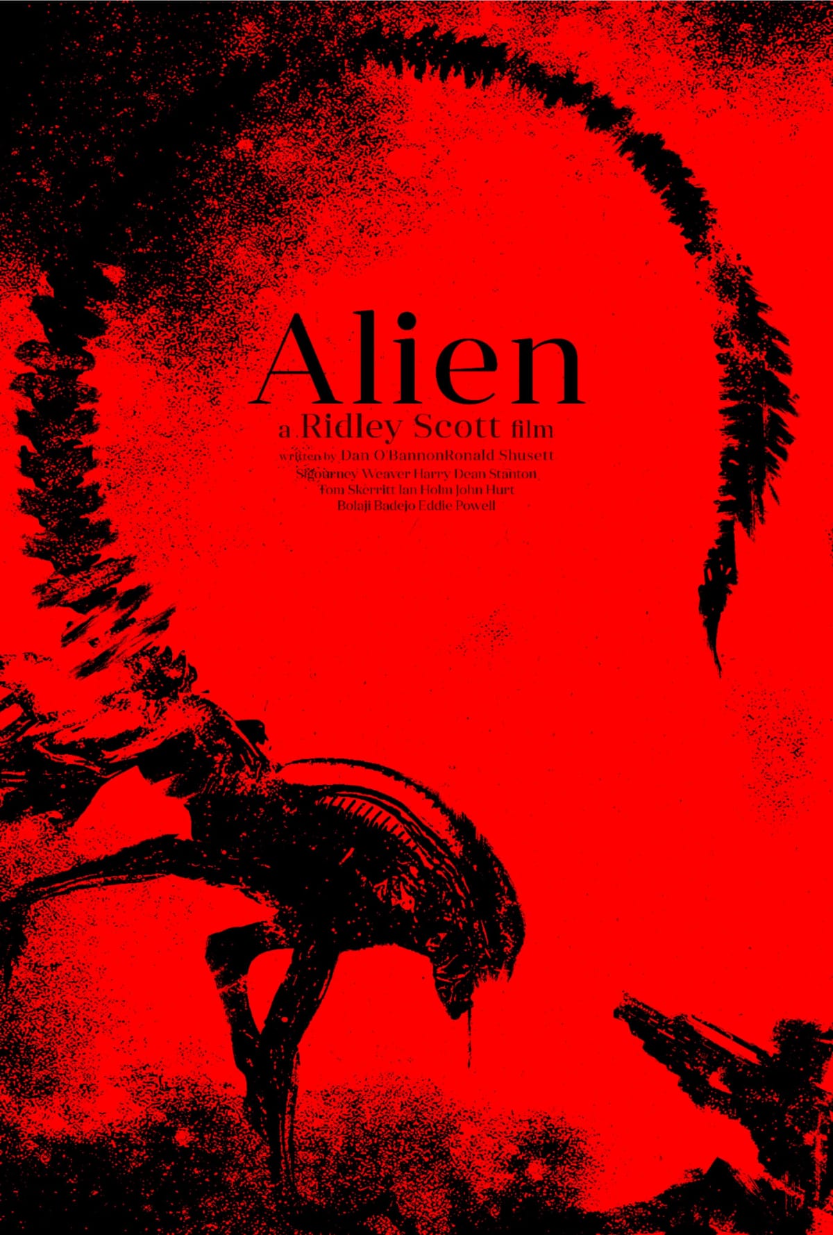 Alien Red Film Poster by Kerim Silajdžić