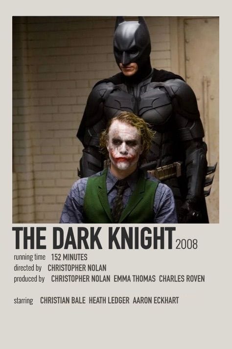 The Dark Knight polaroid movie poster
