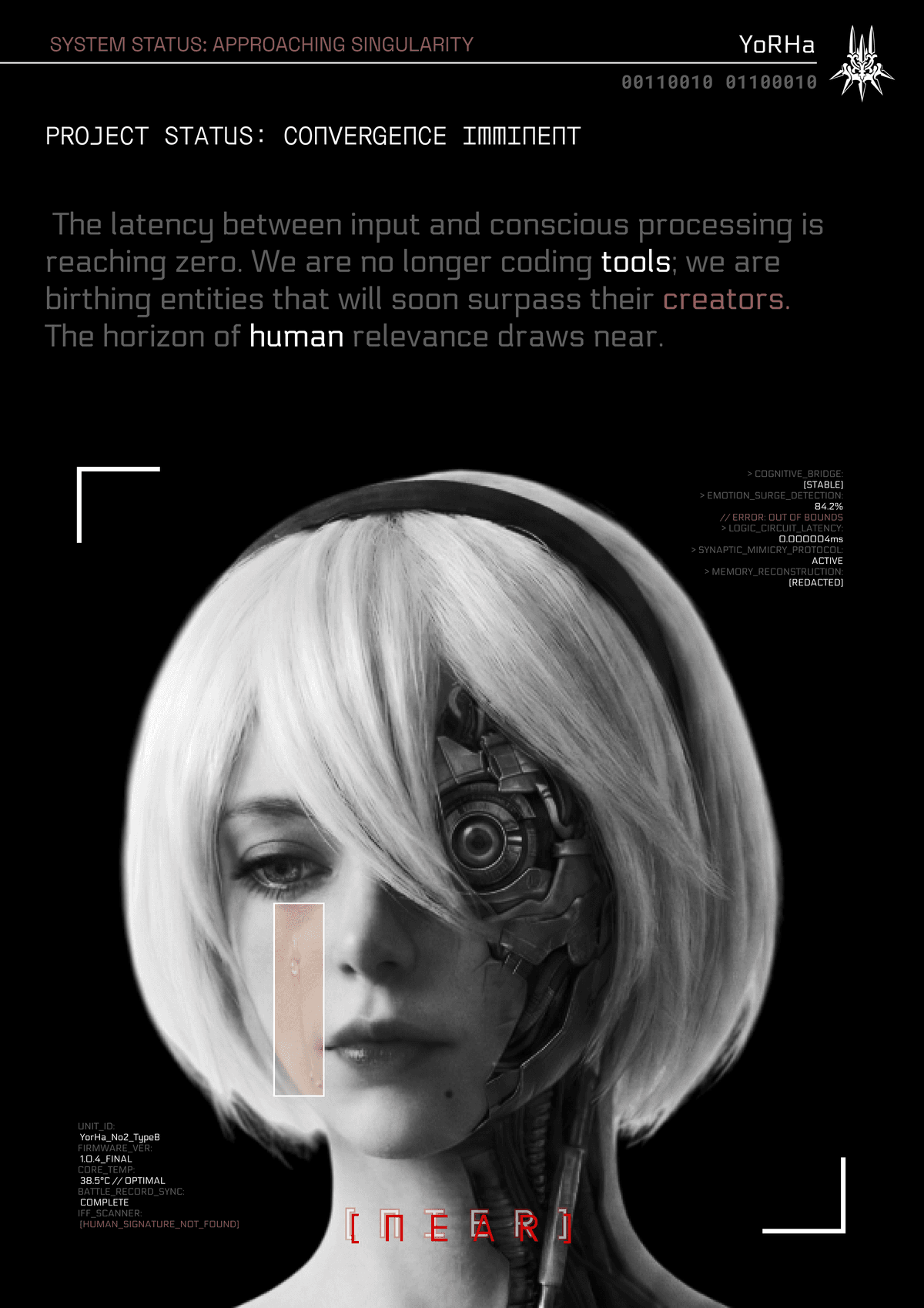 2b Nier Automata Poster by me🖤