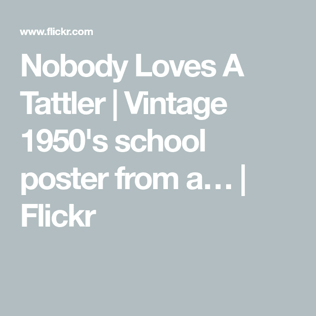 The Tattler poster
