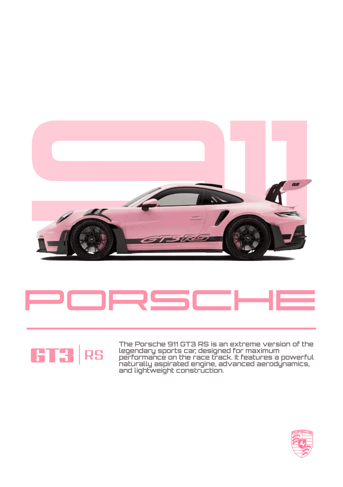 Розовый Porsche 911 GT3 RS
