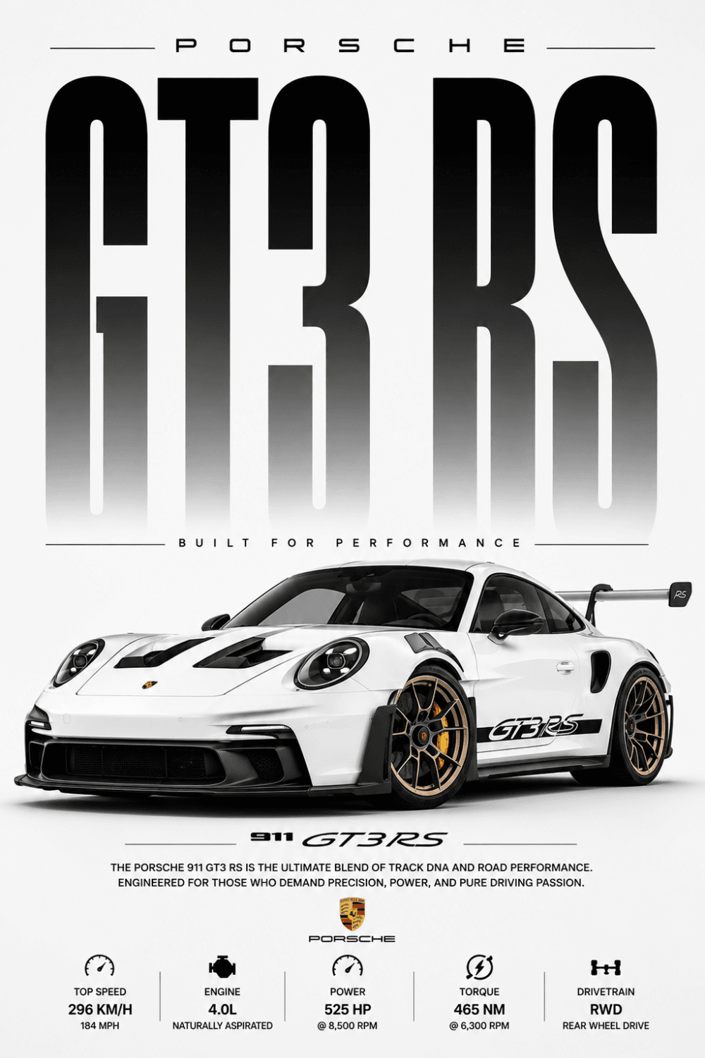 Porsche 911 GT3 RS Poster Edition