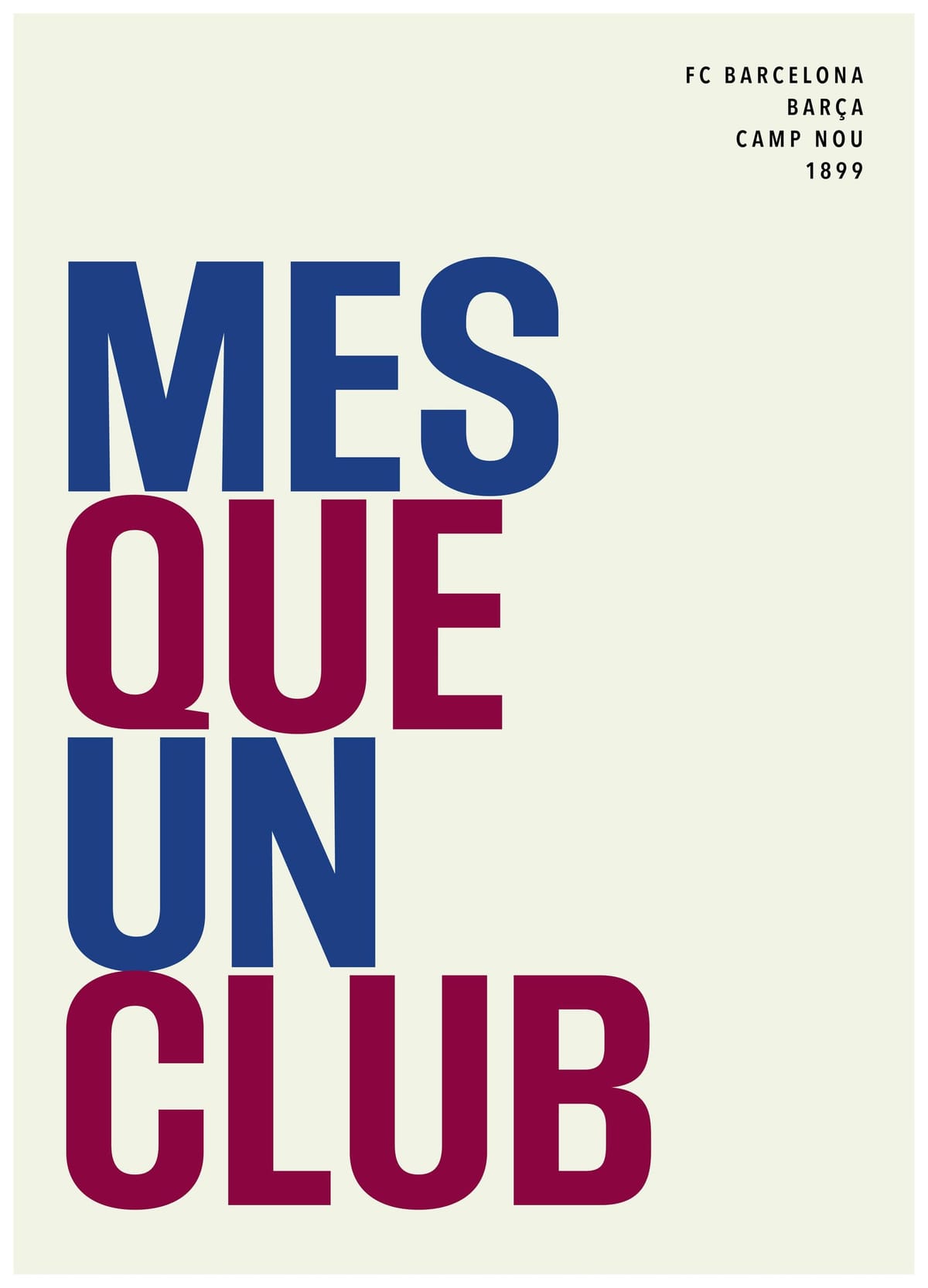 Prints - Mes Que Un Club Print (28" x 39" in)