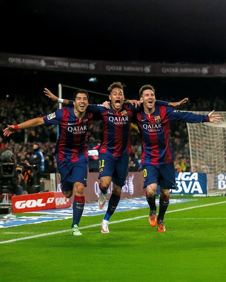 MSN.  Messi, Suárez, Neymar ❤️💙