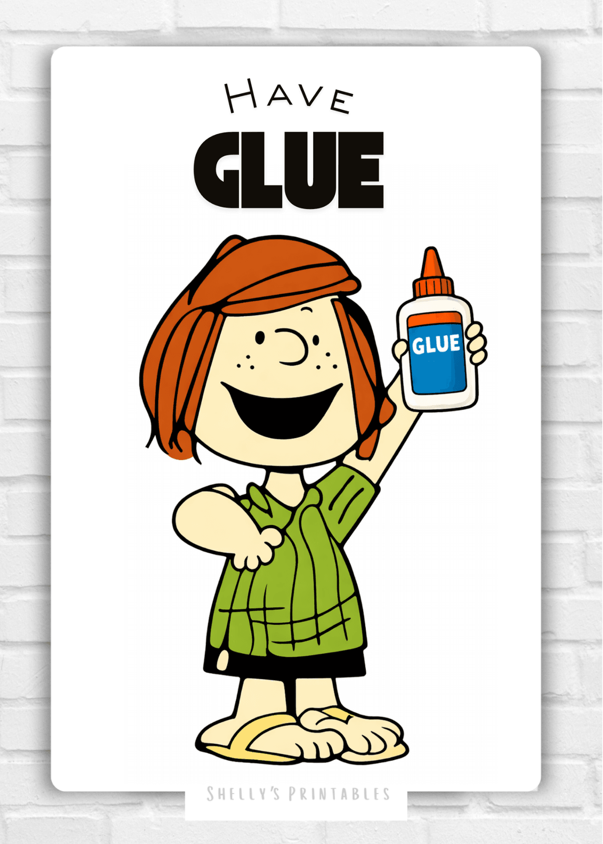 School Poster, Classroom Poster, Peanuts Poster, Snoopy Poster, Classroom Decor, Educational Poster, Peanuts Decor, Digital Download, Downloadable Posters, Teacher Posters, Snoopy, Glue Poster, Peppermint Patty, Peppermint Patty Poster
