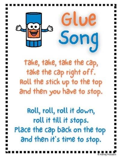 How to use glue, glue rules, glue posters, back to school