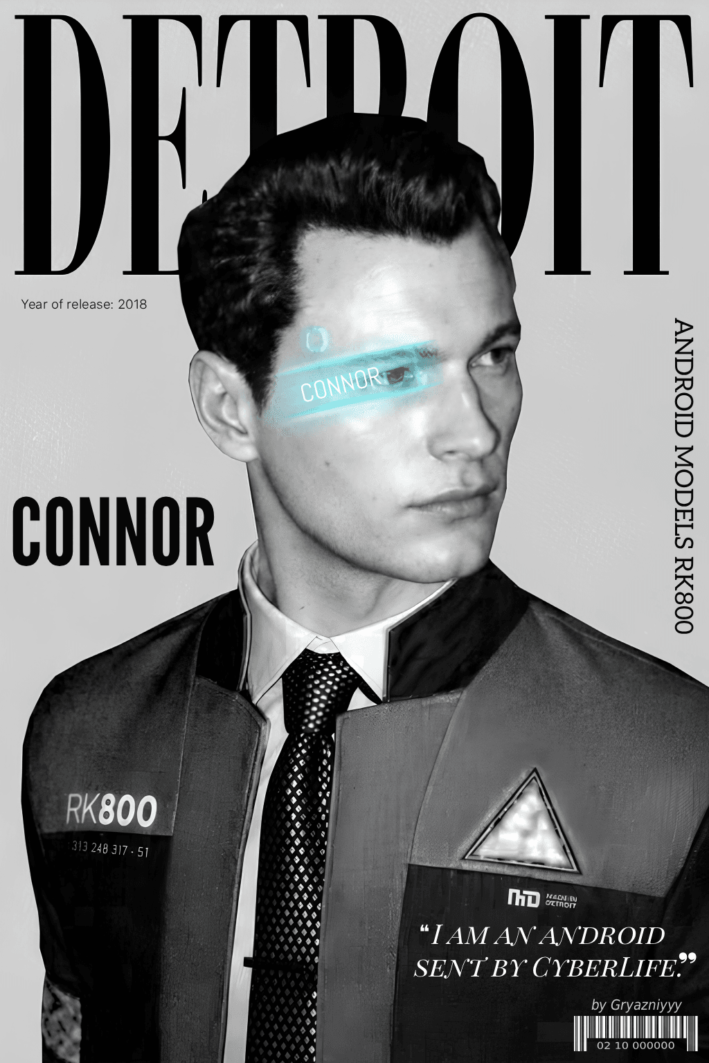 Detroit: Become Human Cover Design || Photoshop Design 2026 - Photoshop Design Idea