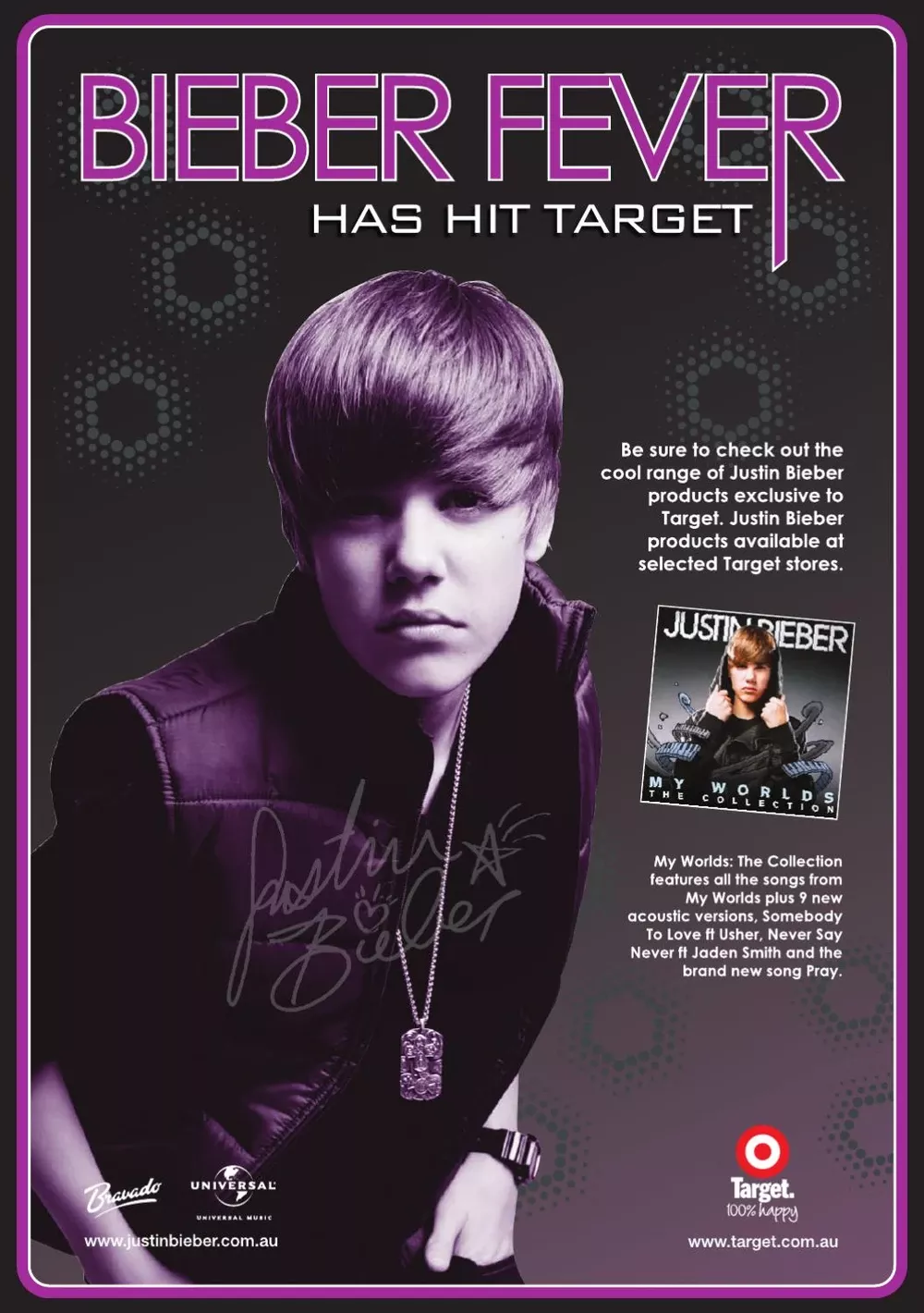 JUSTIN BIEBER PINUP POSTER MAGAZINE