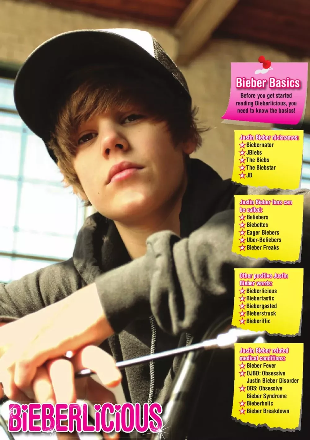 JUSTIN BIEBER PINUP POSTER