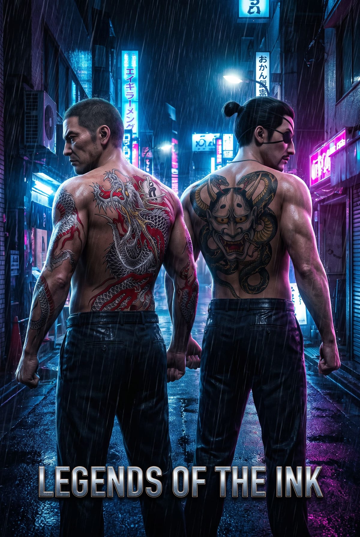 Kiryu and Majima
