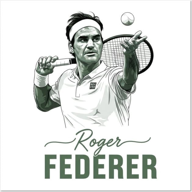 Roger Federer Tennis Legend Art Poster
