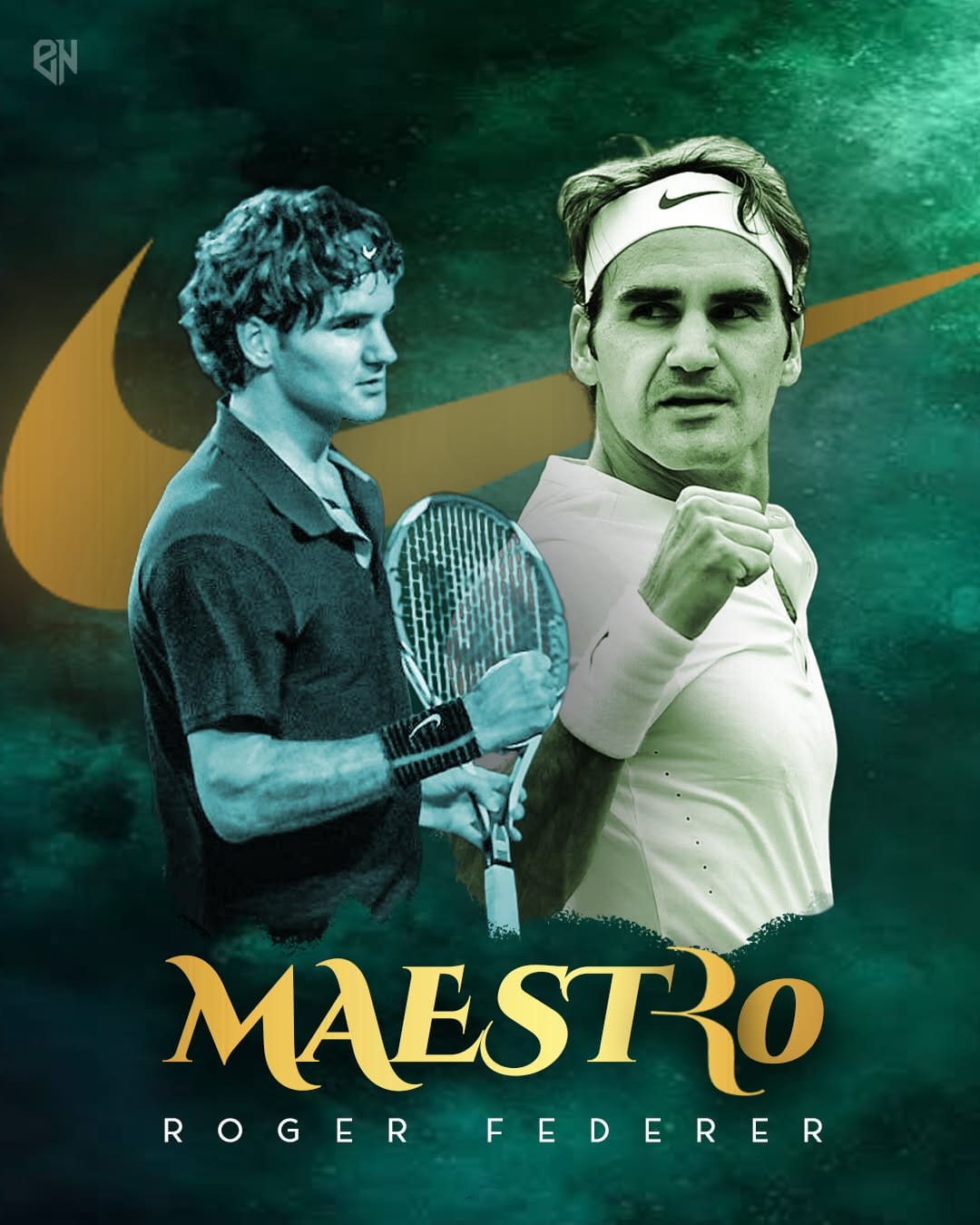 Roger Federer Poster Tennis Retro Vintage Collectable Wall Art Aesthetic Maestro Graphic Design