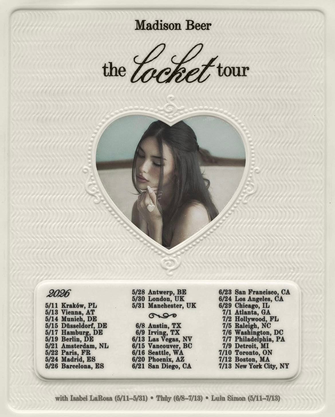 locket tour madison beer