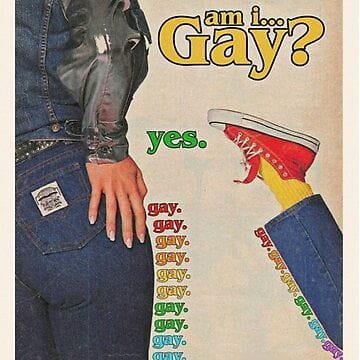 Am I Gay Vintage Style Poster