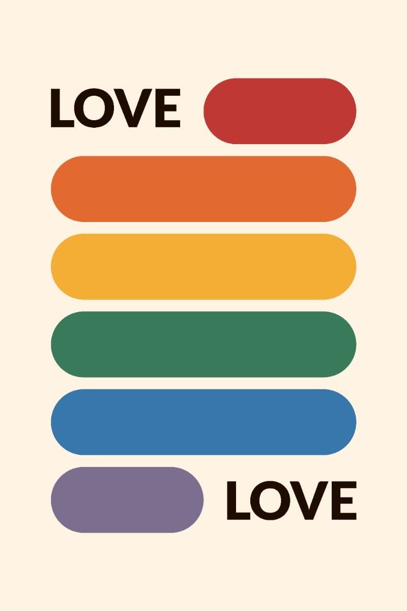 Happy pride day poster Love -  download vector illustration